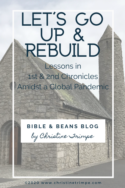 As we return to life amidst a global pandemic, let us go up and rebuild using lessons from 1st and 2nd Chronicles.