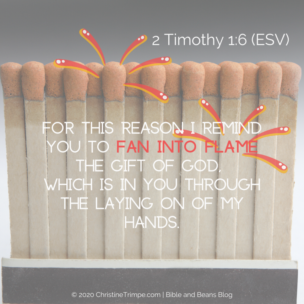 Fan the flame from 2 Timothy 1:6