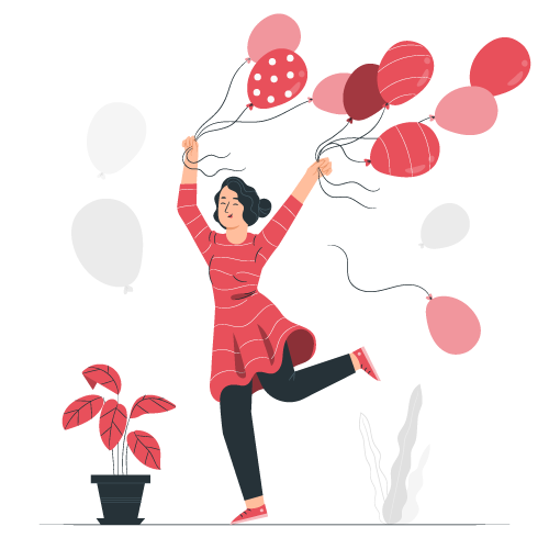 Woman holding ballons - Discover how the joy of the Lord sustains in uncertain times and stormy circumstances.</p>
<p>